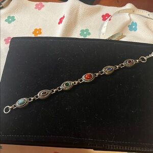 Sarah Coventry Vintage Multicolor Silver Tone Bracelet